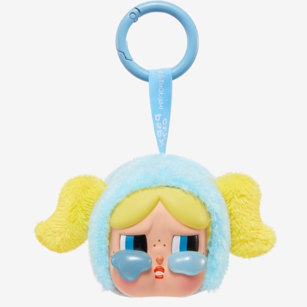 CRYBABY Powerpuff Girls x Series-‎ Viny Face Plush NIB - Bubbles